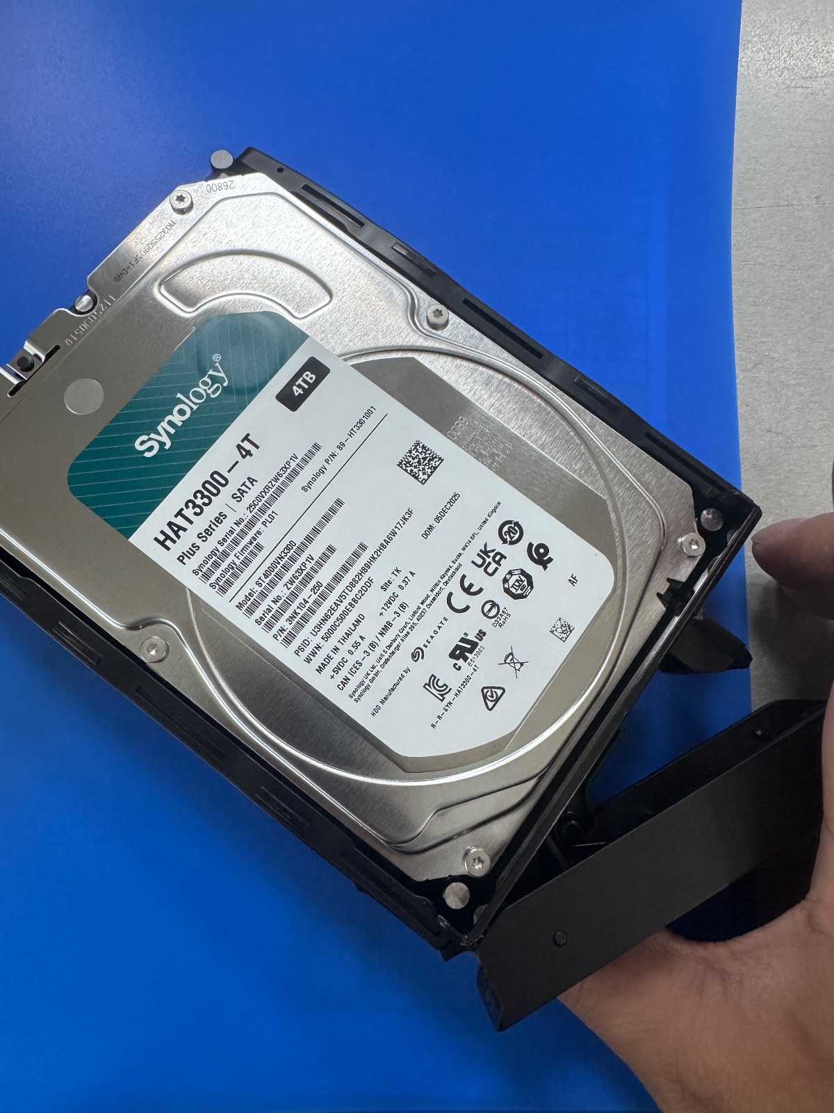Synology HAT3300 4TB原廠硬碟更換